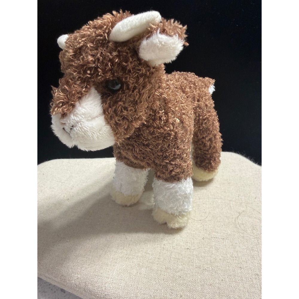 Douglas Buffy the Baby Goat Plush Brown EUC Standing Sherpa Small 6in